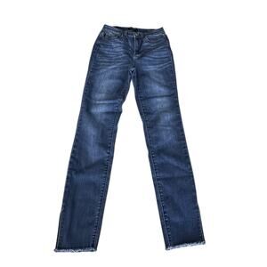 Judy Blue Jeans Bay City Slit Hem High Rise Skinny Jeans Stretch 7/28